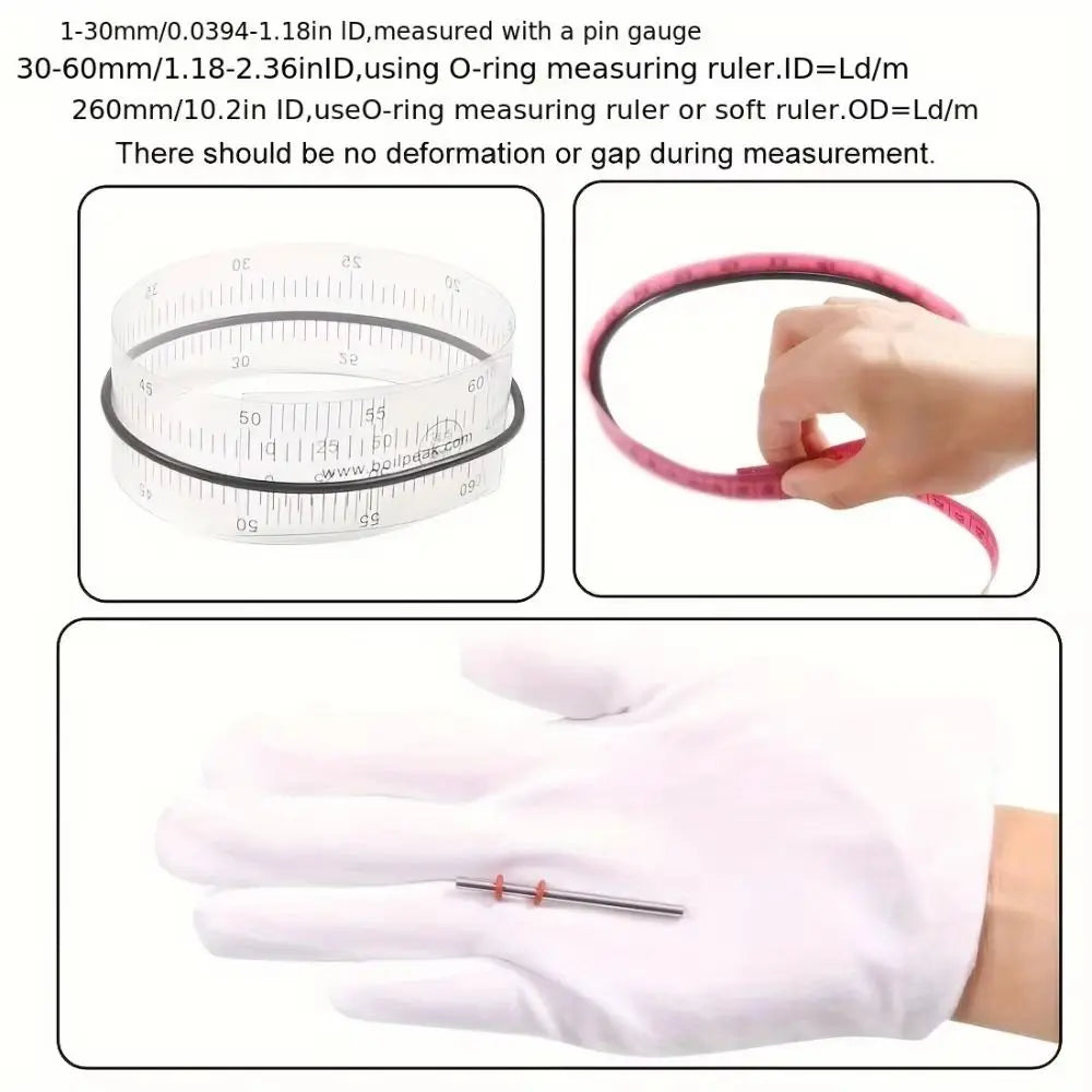 225-Piece Silicone O-Ring Set – Heat & Oil Resistant Multi-Size Silicone O-Ring Set Babs