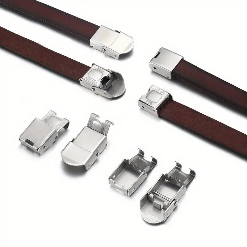 5pcs Stainless Steel Silicone DIY Jewelry Buckle Clasp Set Jewelry Buckle Clasp Babs