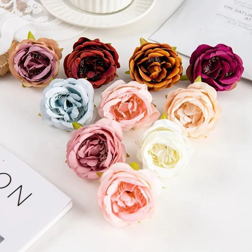 Silk Artificial Rose Heads 30 or 80 Pcs – Wedding & Home Décor Artificial Silk Flowers Babs