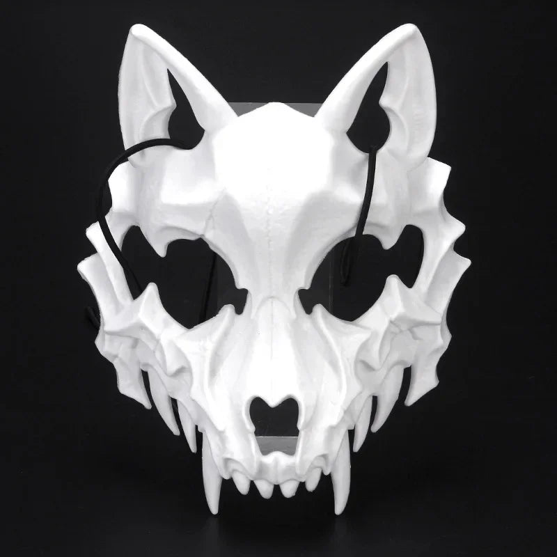 Halloween Skull Half Face Mask – Cosplay & Costume Prop Costume Face Mask Babs