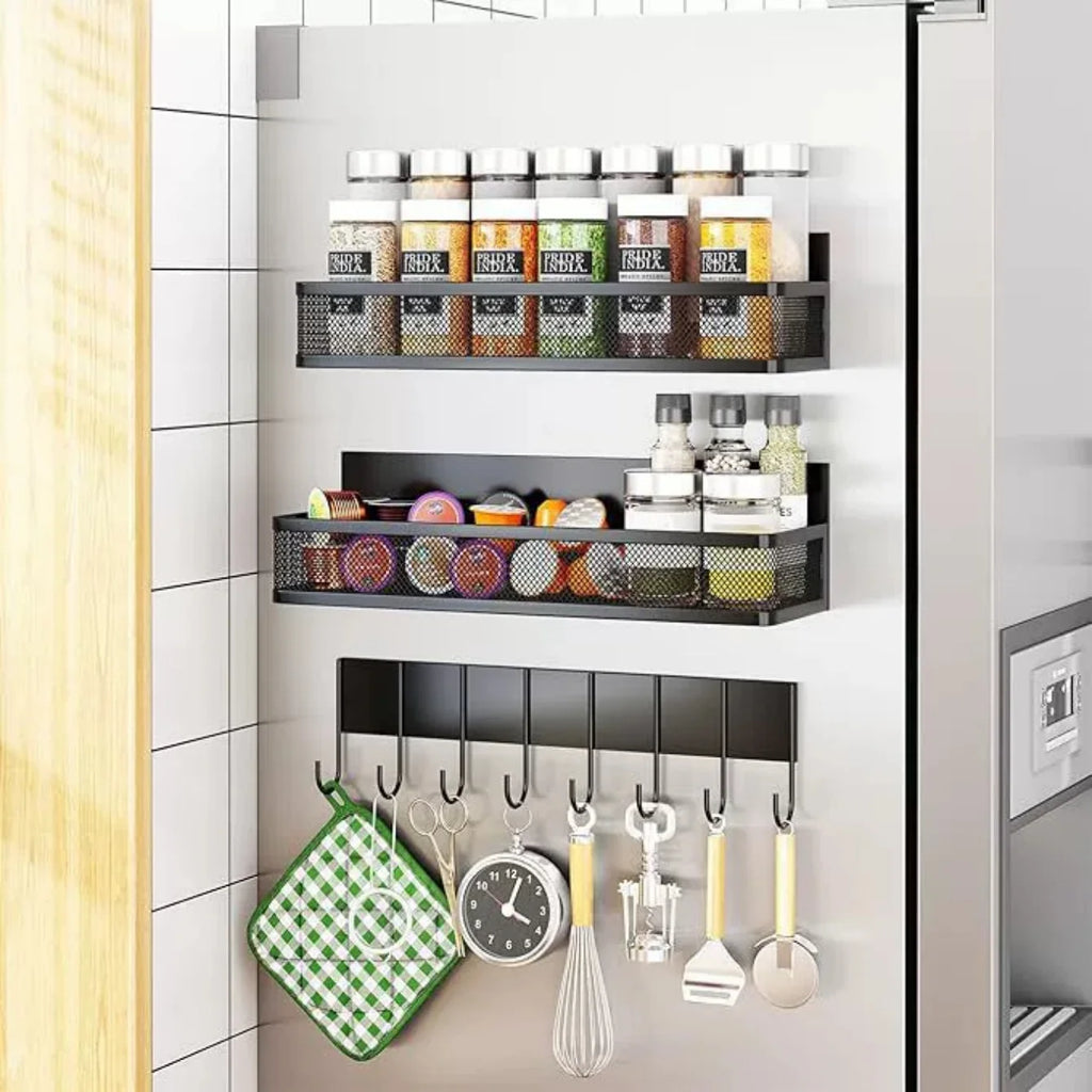 Magnetic Spice Rack for Refrigerator – Stainless Steel Magnetic Spice Rack Babs