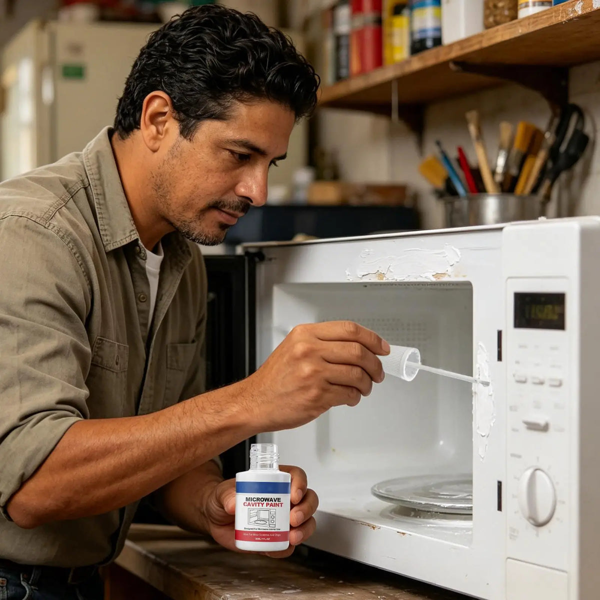 30ml Microwave Cavity Touch-Up Paint | High Gloss Repair Coating Appliance Repair Paint Babs