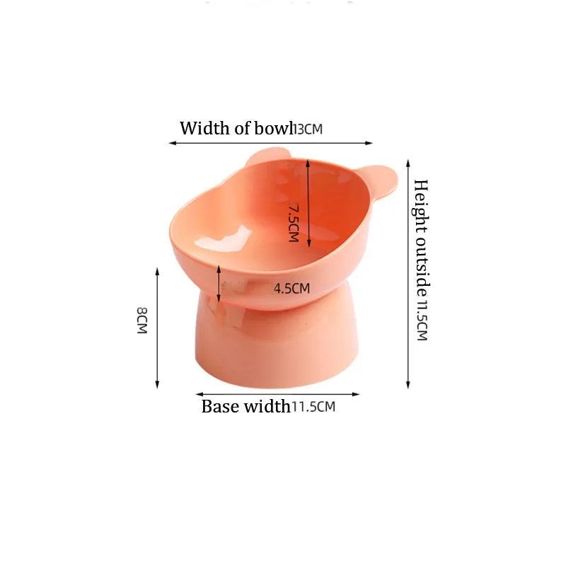 Elevated Tilted Cat Bowl – Nonslip, No Spill Raised Feeder Elevated Cat Bowl Babs