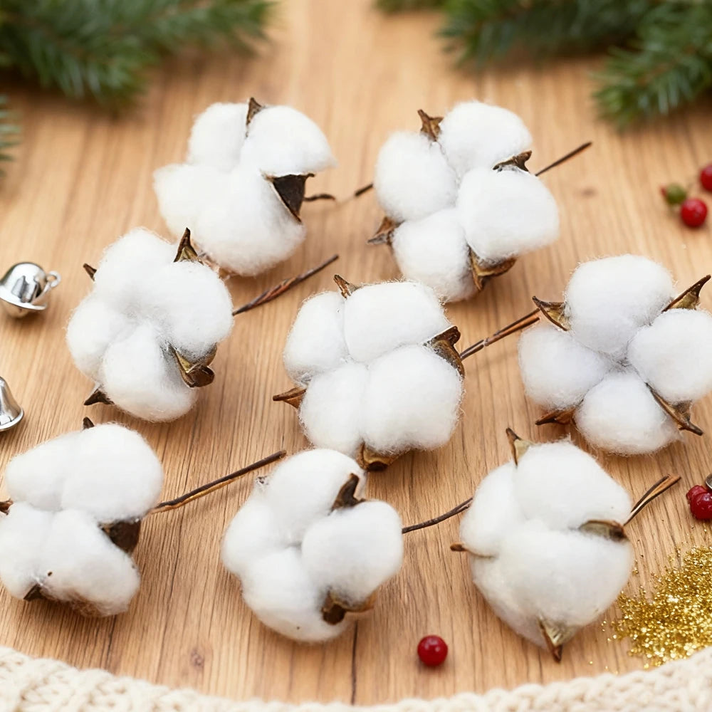 Artificial Cotton Ball Flowers 50/100 Pcs – Wedding & DIY Décor Artificial Flowers Babs