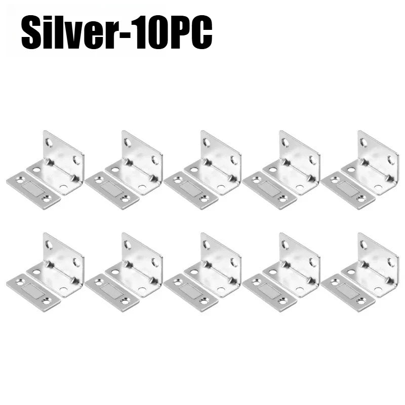 Magnetic Cabinet Door Closer – Self-Adhesive Catch Latch Magnetic Cabinet Latch Babs Silver-10PC