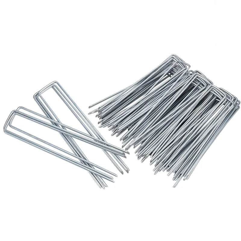 Heavy-Duty U-Type Galvanized Garden Staples & Landscape Stakes Garden Landscape Stakes Babs