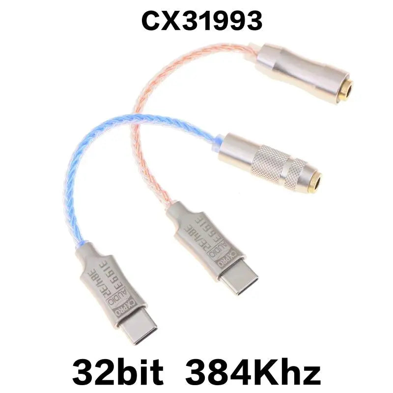 USB-C to 3.5mm DAC Adapter – 32bit/384kHz Hi-Res Audio DAC Headphone Adapter Babs