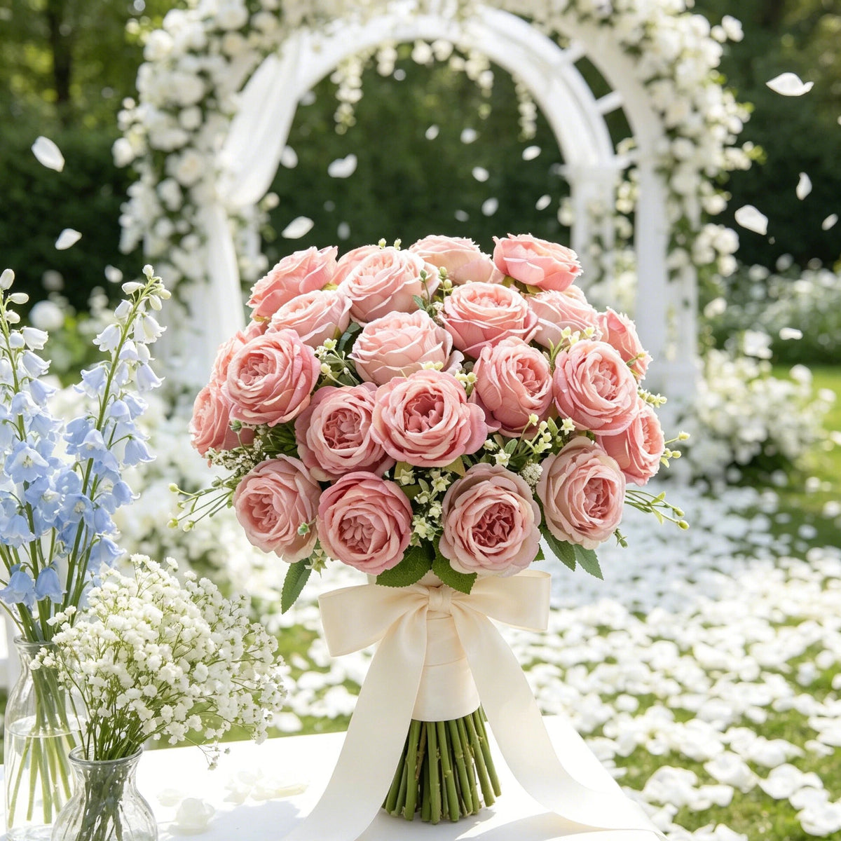 Artificial Silk Peony Bouquet – Wedding & Home Floral Décor Artificial Flower Bouquet Babs