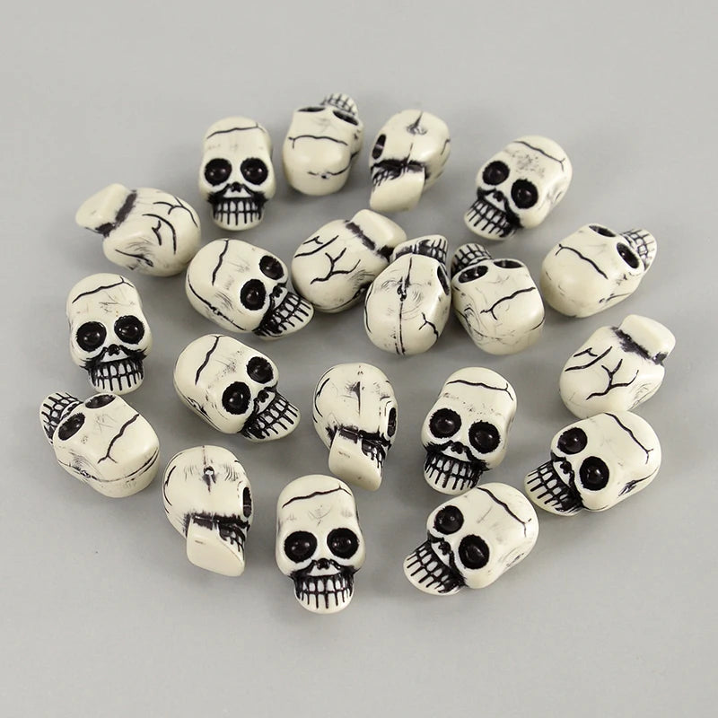 10pcs Mini Resin Skull Heads Halloween Party Table Decorations Halloween Skull Decor Babs
