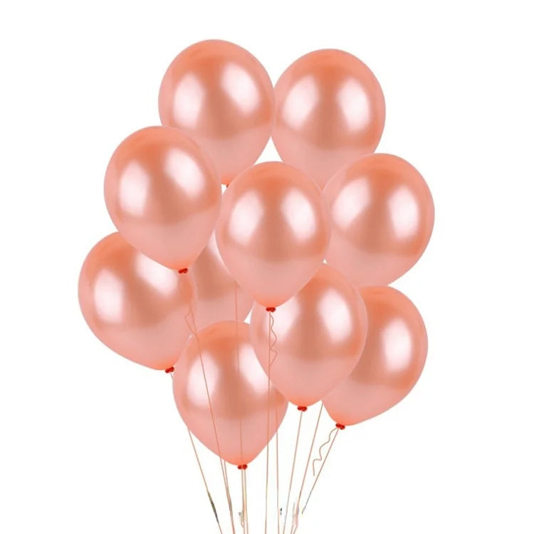 10-Pack Rose Gold Metallic Confetti Latex Party Balloons Party Balloons Babs 5 10inch