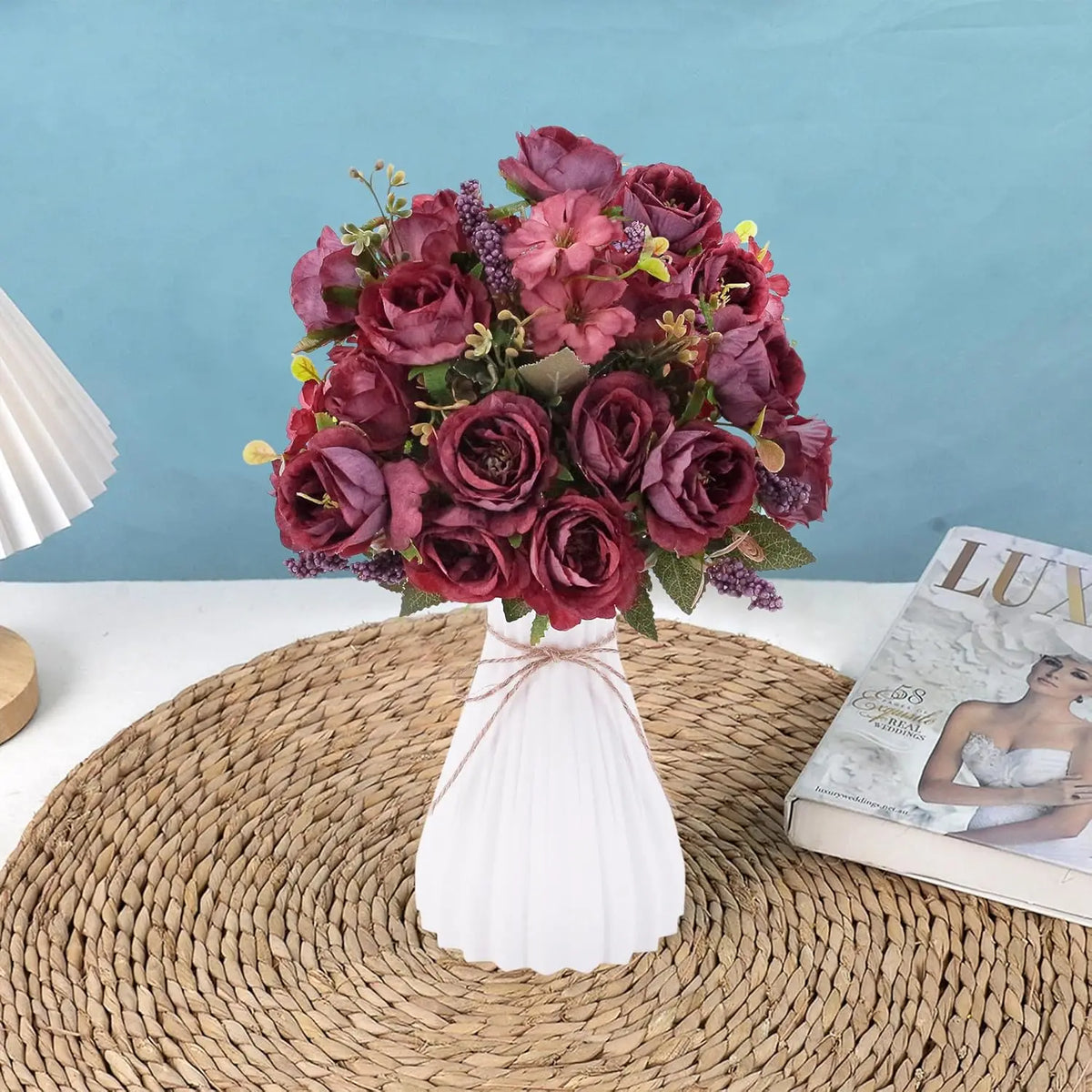 Artificial Silk Rose Bouquet – Wedding & Home Décor Gift Artificial Flower Bouquet Babs