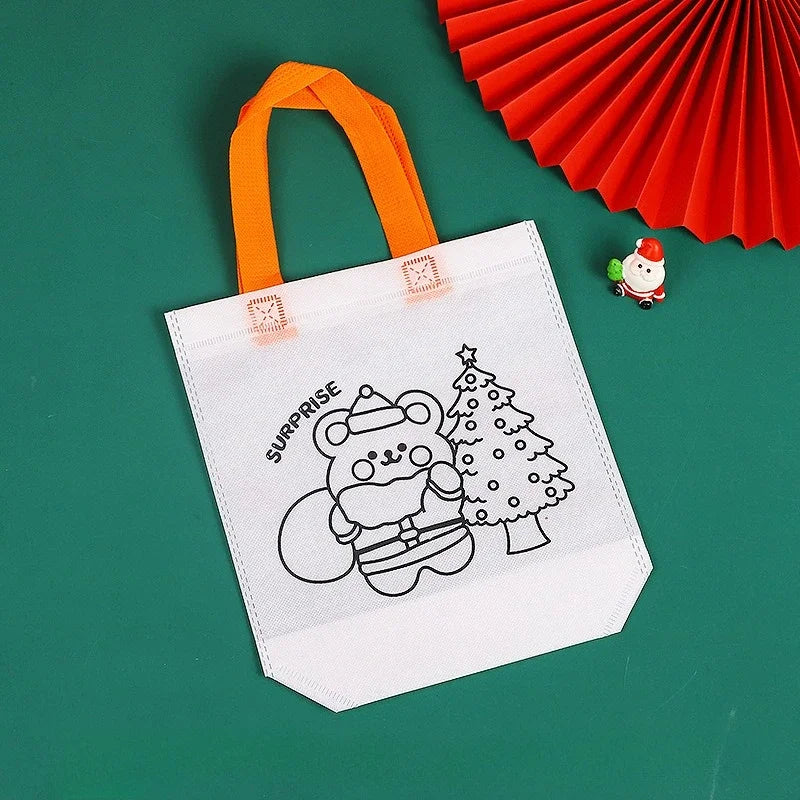 Kids DIY Coloring Graffiti Bag with Markers – Creative Gift Kids Craft Gift Set Babs Gift 50PCS