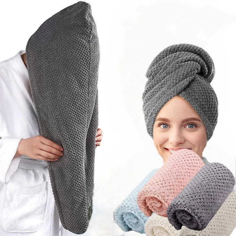 Microfiber Hair Towel Turban – Quick-Dry Super Absorbent Cap Microfiber Hair Turban Babs
