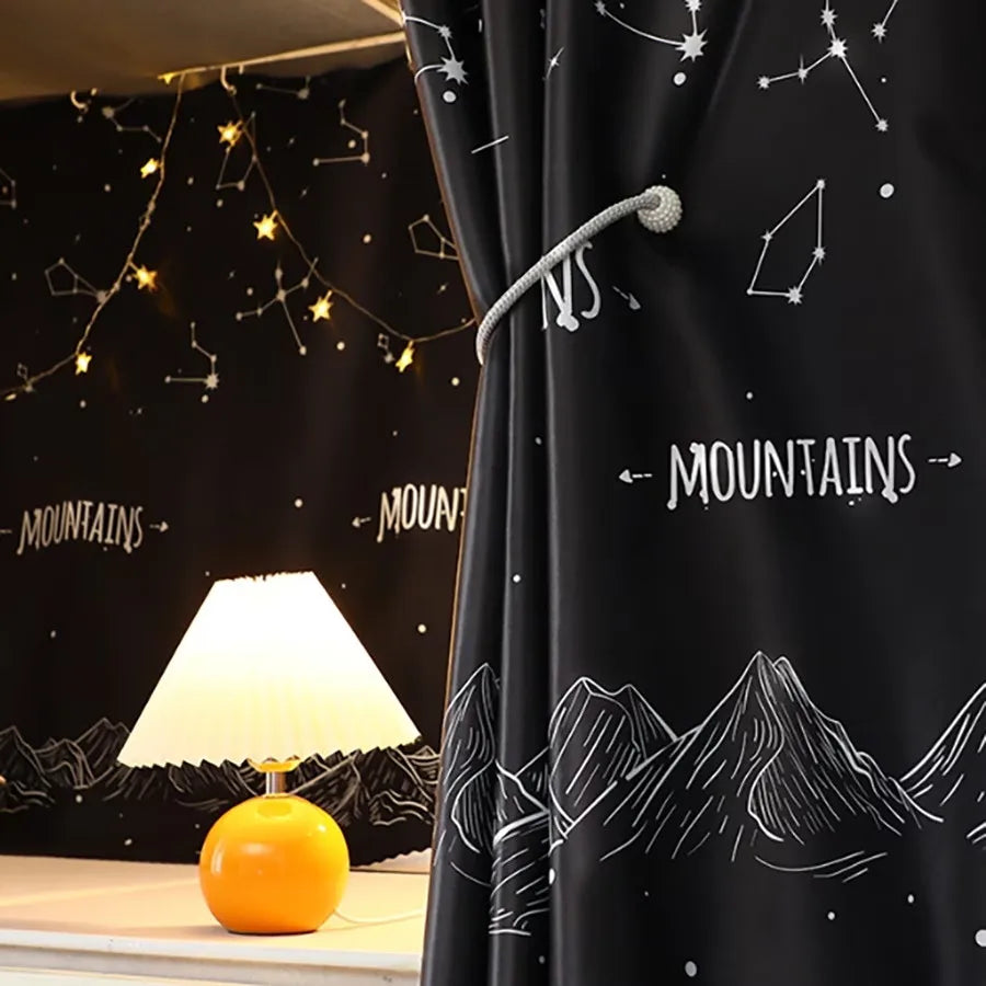 Astronaut Blackout Bed Curtain – Bunk & Dorm Privacy Curtain Bed Privacy Curtain Babs
