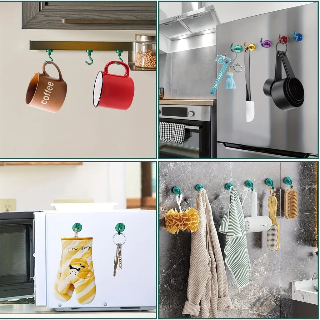 Magnetic Hooks 8-Pack – Heavy-Duty Stainless Steel Organizer Magnetic Hooks Babs