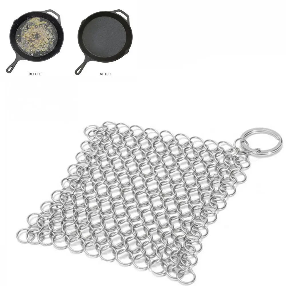 Chainmail Scrubber for Cast Iron & Wok | Stainless Steel Cookware Scrubber Babs