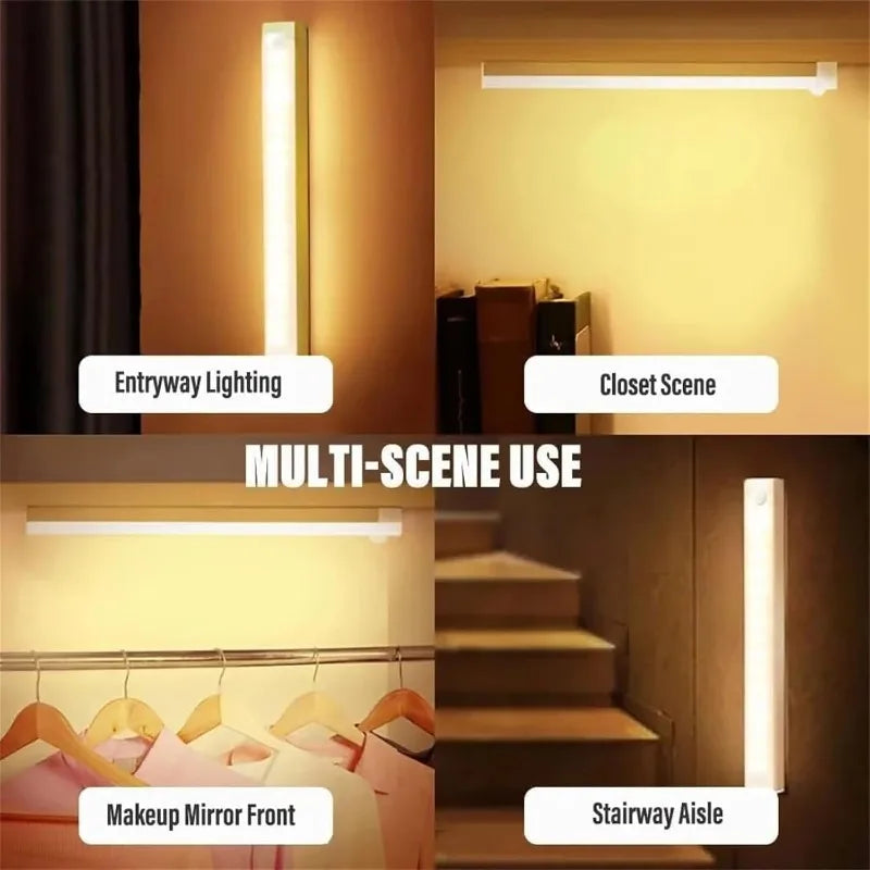 4-Pack Magnetic Motion Sensor LED Bar Lights – USB Rechargeable Motion Sensor LED Light Babs