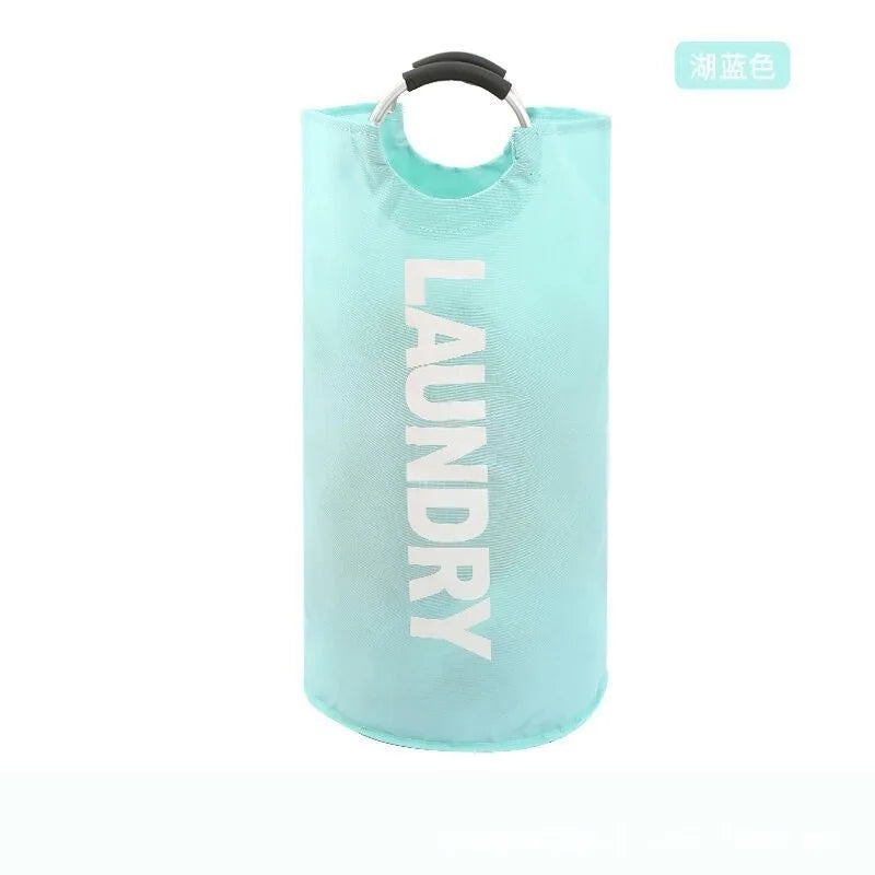 Waterproof Foldable Laundry Basket Large Oxford Cloth Storage Bag Foldable Laundry Basket Babs DEEP BLUE