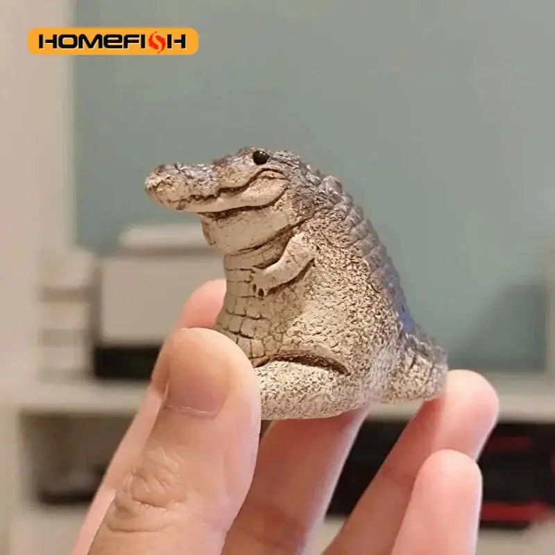 Handmade Crocodile Tea Pet Resin Ornament – Tea Ceremony Gift Tea Pet Figurine Babs