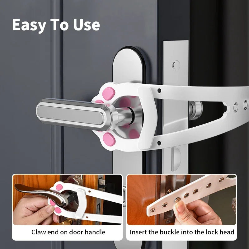 No-Drill Adjustable Cat Door Latch – Pet Gap Holder Cat Door Latch Babs