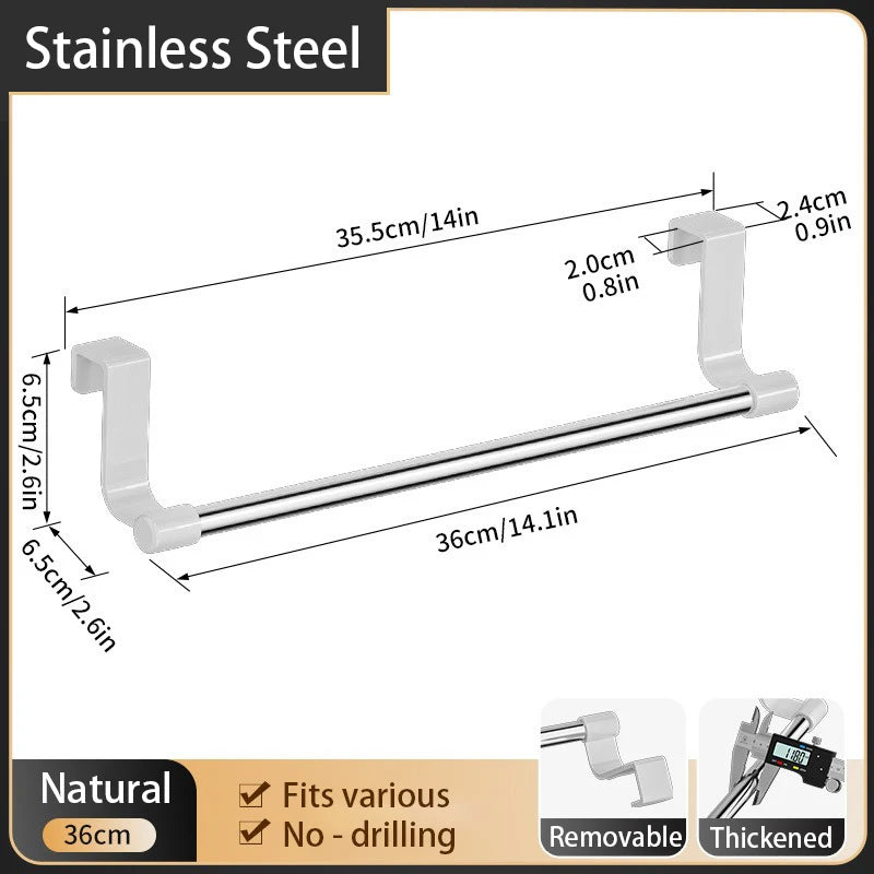 Stainless Steel Towel Holder – Under Sink Rack Organizer Towel Holder Rack Babs M-36x6.5cm