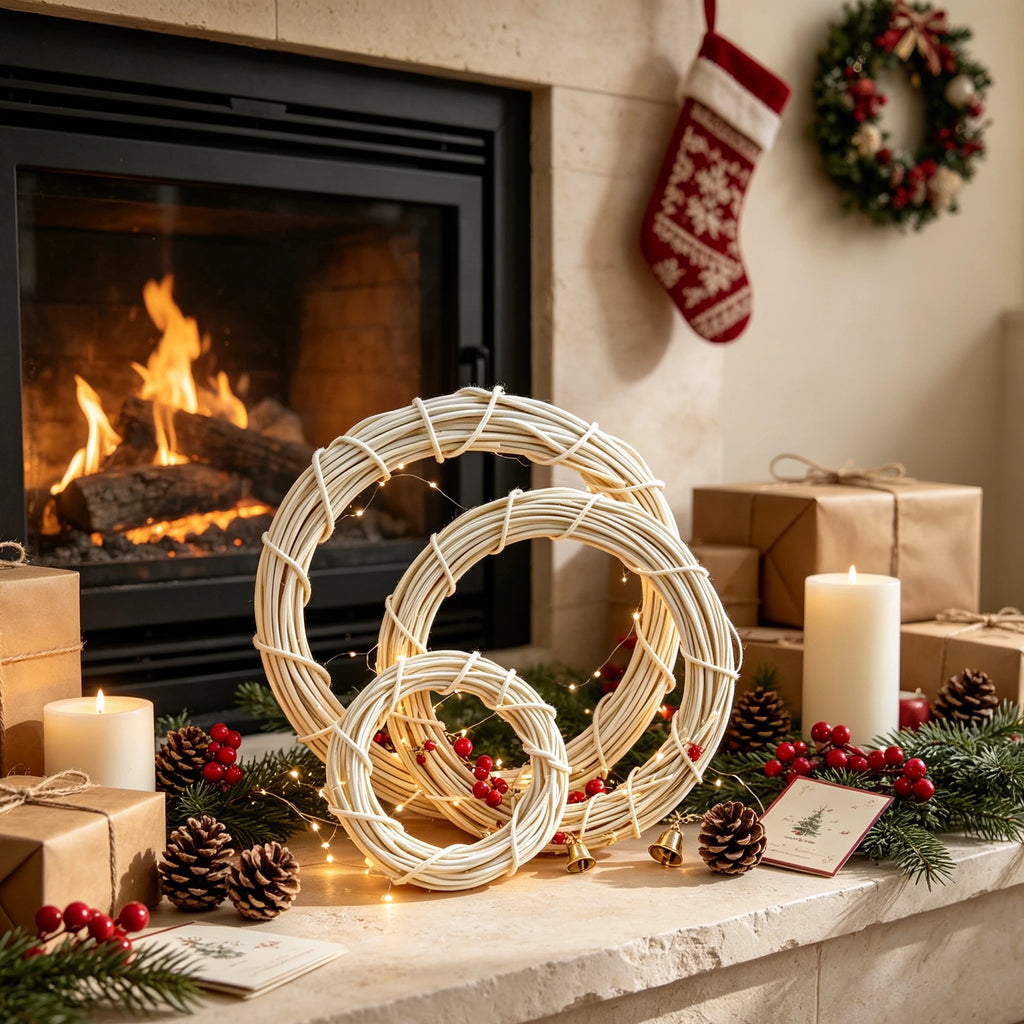 Artificial Bridal Wreath – Wedding & Holiday Home Décor Decorative Wreath Babs