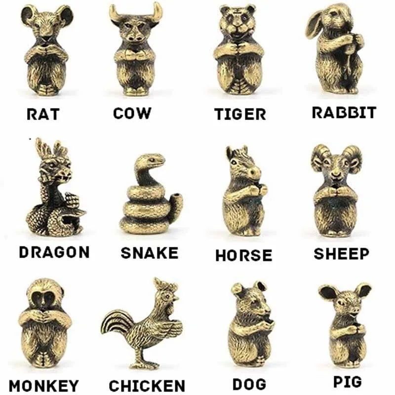 Mini Brass Copper Chinese Animal Figurine Incense Stick Holder Incense Stick Holder Babs