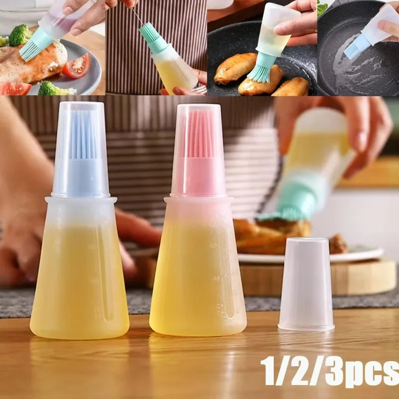 Silicone Oil Dispenser Bottle with Brush – BBQ & Baking Oil Dispenser Brush Babs