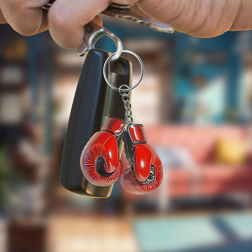Boxing Glove Keychain – Acrylic Bag Charm for Women & Men Acrylic Keychain Babs
