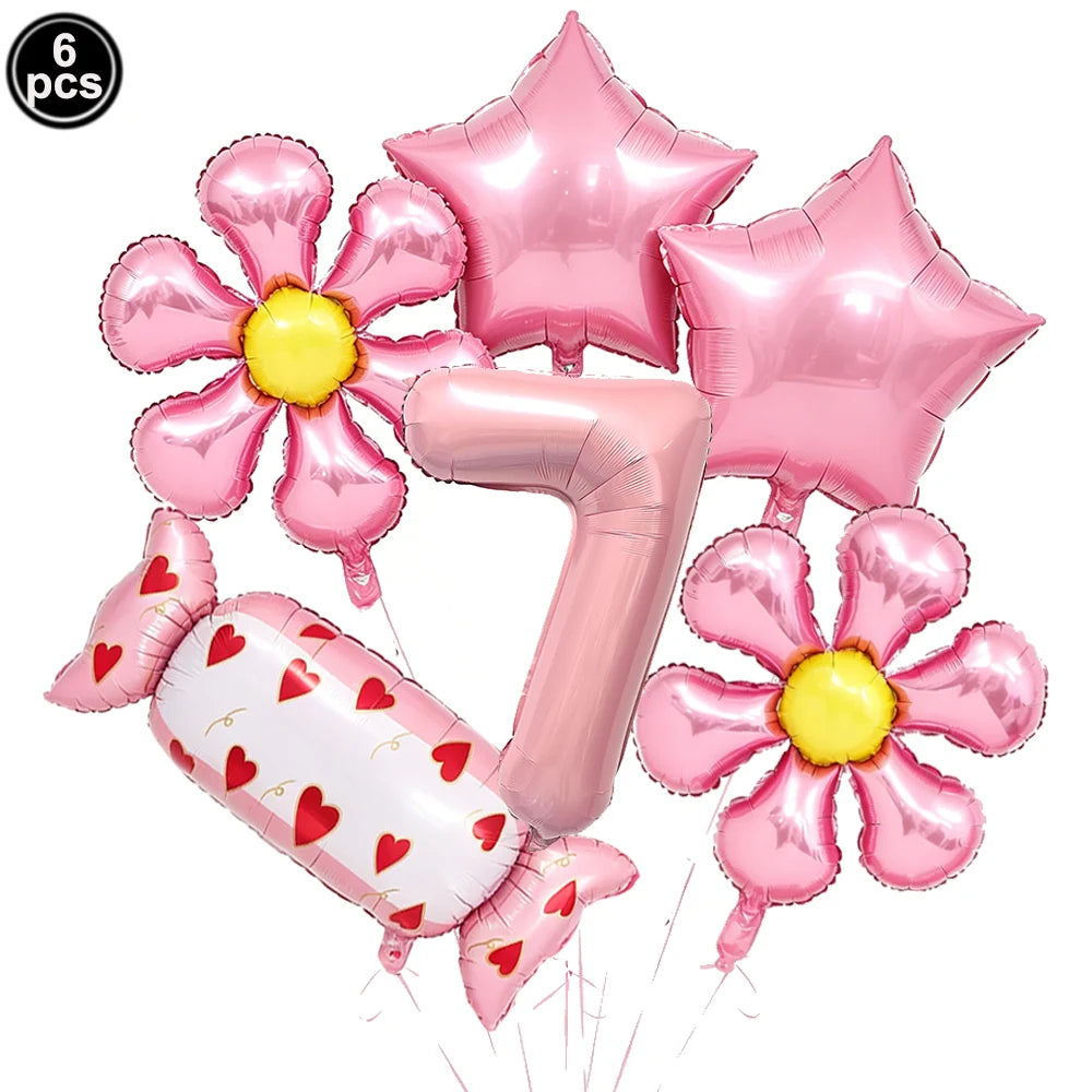 6pc Candy Lollipop Foil Balloon Set – Birthday & Party Décor Party Foil Balloons Babs MINT GREEN As pictures show