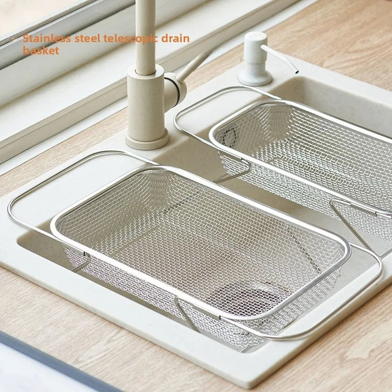 Stainless Steel Expandable Dish Rack & Kitchen Sink Drainer Expandable Dish Rack Babs