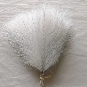 25 Pcs Artificial Pampas Grass 42cm – Home & Wedding Decor Artificial Floral Stems Babs WHITE 25 pcs