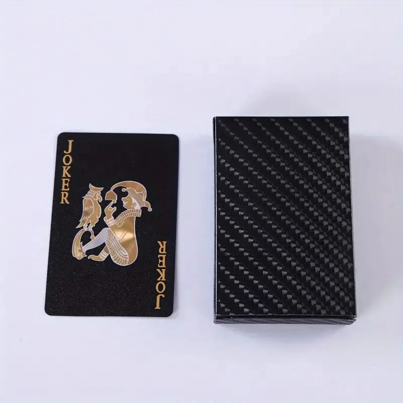 Tear-Resistant Playing Cards – Gold Foil Heart Design & Storage Box Playing Card Deck Babs