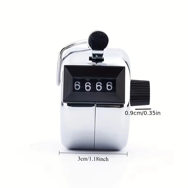 Handheld 4-Digit Metal Tally Counter – Iron Clicker Tool Tally Counter Babs
