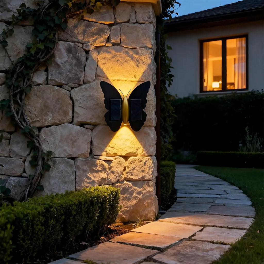 Outdoor Solar Butterfly Wall Lamp – Balcony & Courtyard Light Solar Outdoor Wall Lamp Babs