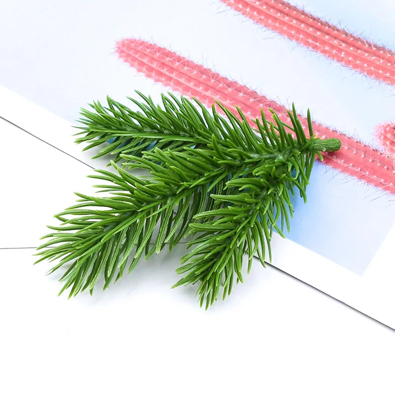 Artificial Mini Green Tree Branches Christmas & Wedding Décor Artificial Plant Sprigs Babs style 1 30 Pieces