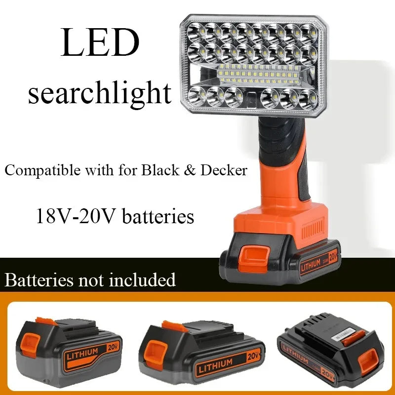 Cordless LED Work Light 2000 Lm – 18V/20V Battery Compatible Cordless Work Light Babs