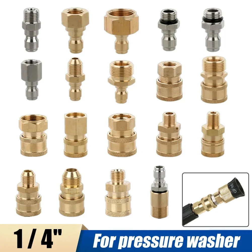 1/4" Quick Release Pressure Washer Connector Coupler Fitting Hose Coupler Fitting Babs