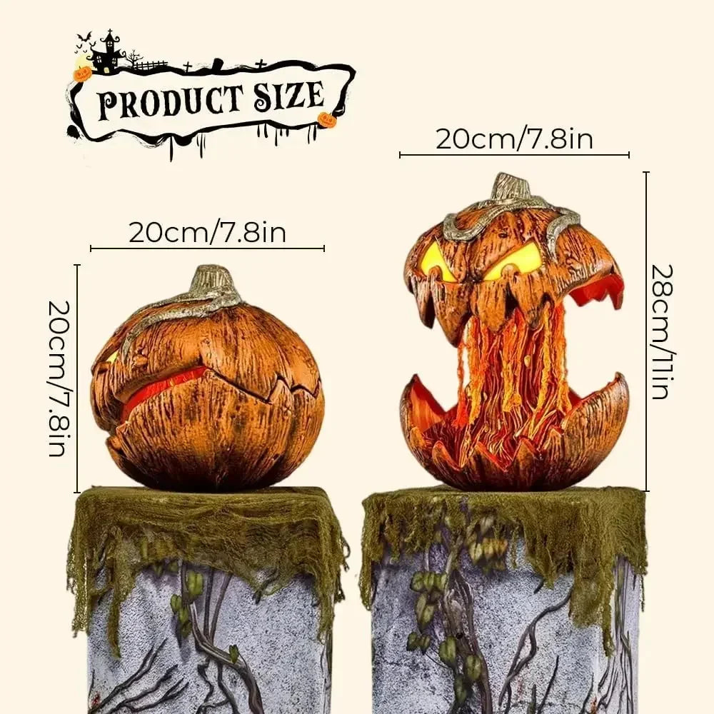 Halloween Rising Scary Pumpkin Yard Decoration – Motion & Sound Halloween Yard Prop Babs