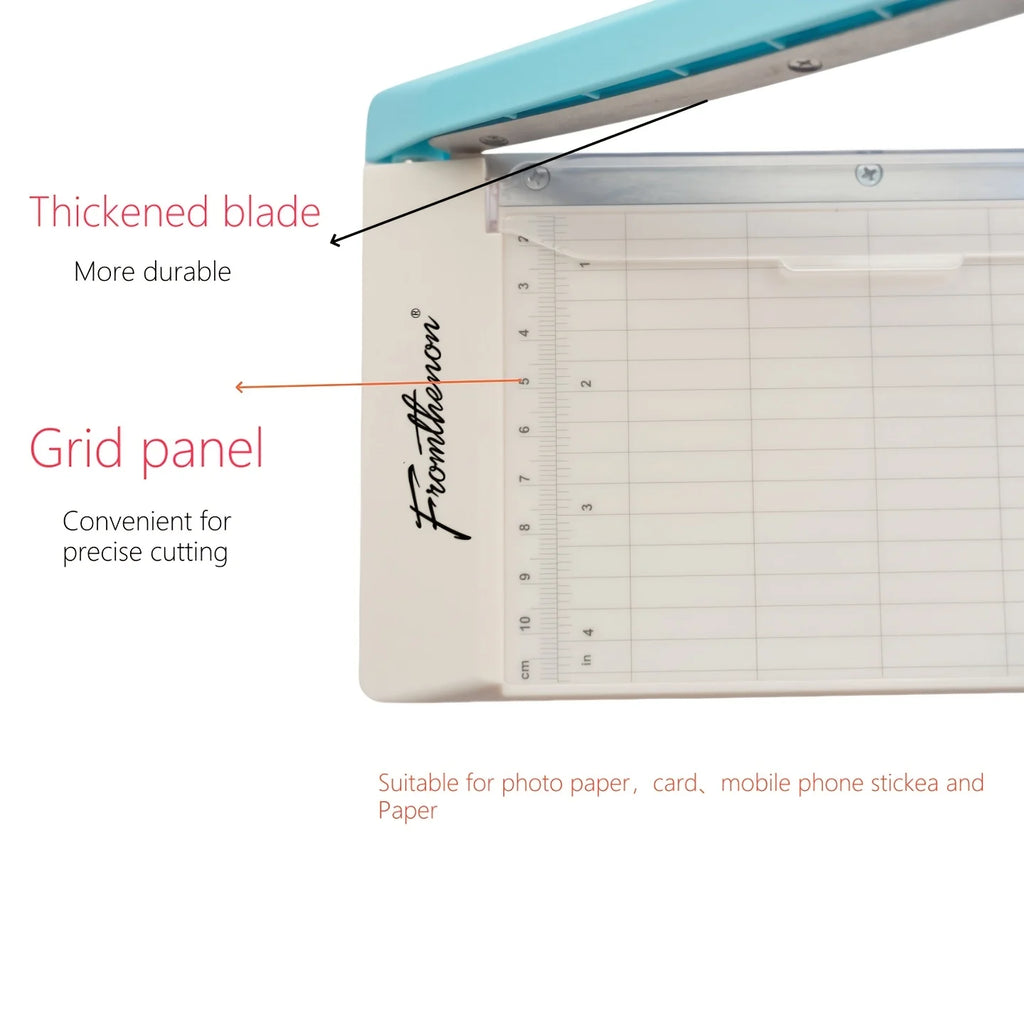 Mini Paper Trimmer – Portable Photo Cutter with Grid Ruler Paper Trimmer Babs
