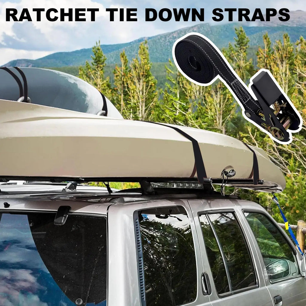 Heavy-Duty Ratchet Cargo Strap Tie Down – 1760lb Capacity Ratchet Tie Down Strap Babs