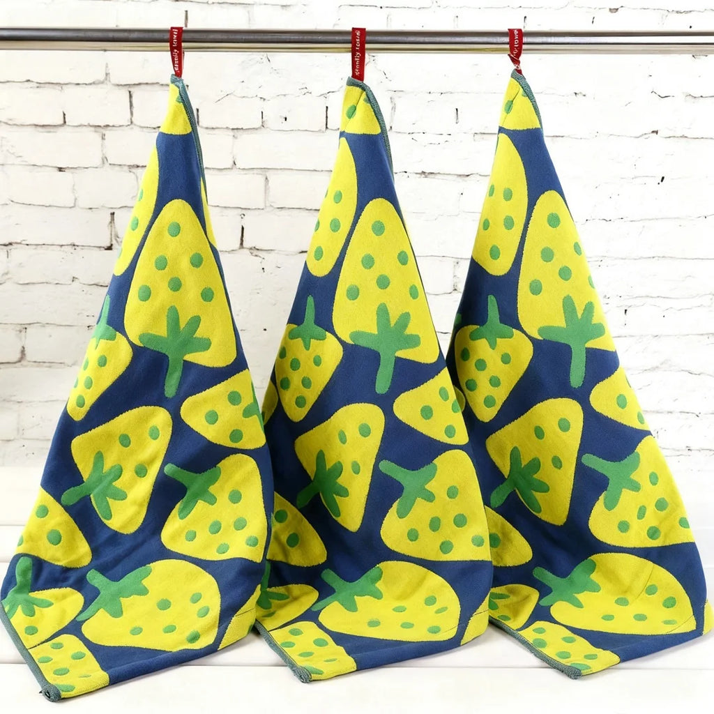 Soft Cotton Square Face & Hand Towels – Absorbent, Jacquard Cotton Hand Towels Babs 3Pcs-Blue