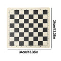 Roll-Up PU Leather Chess Board – Portable Tournament Mat Chess Board Mat Babs black and white