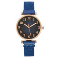 Women's Elegant Quartz Bracelet Watch – Ceramic Band & Auto Date Women's Bracelet Watch Babs Blue