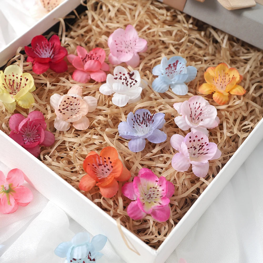 20/30Pcs Peach Blossom Silk Artificial Flower Heads | Wedding Decor Artificial Flower Heads Babs