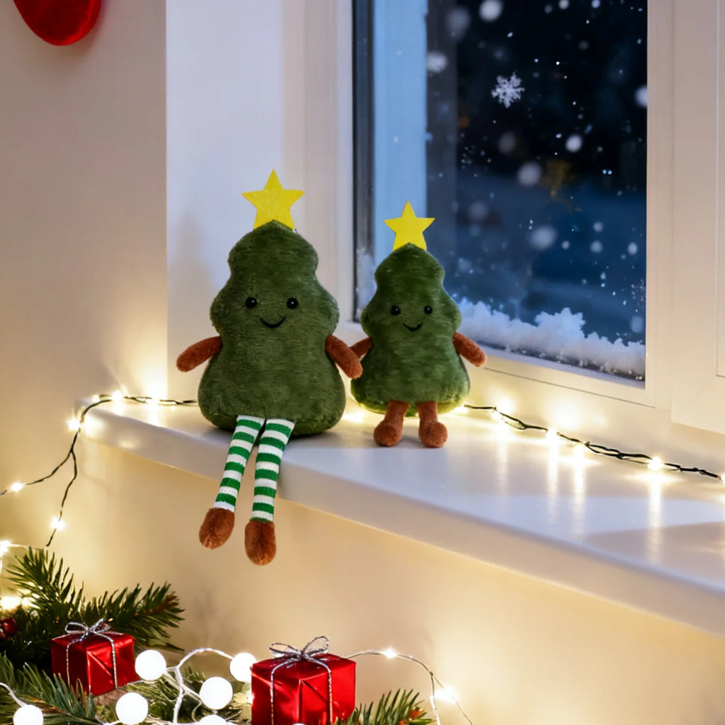 Cute Plush Christmas Tree Pendant Doll Holiday Decoration Christmas Pendant Decoration Babs