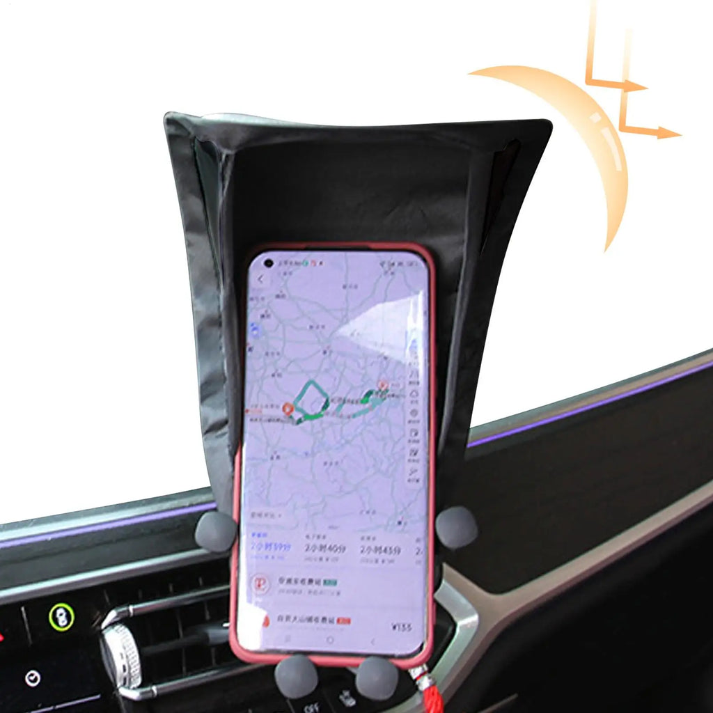 Car Phone Sunshade UV Heat Shield – Foldable Screen Cover Car Phone Sunshade Babs
