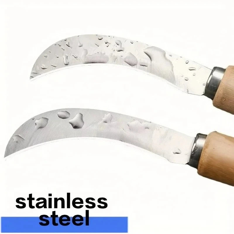 Stainless Steel Elbow Weeding Tool with Wooden Handle Garden Weeding Tool Babs