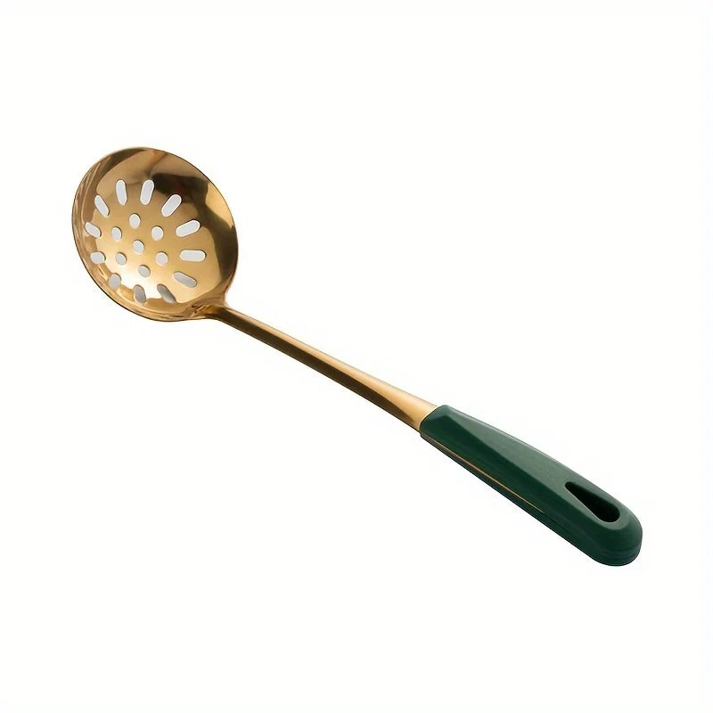 Stainless Steel Long Handle Soup Spoon & Slotted Ladle Soup Ladle Babs