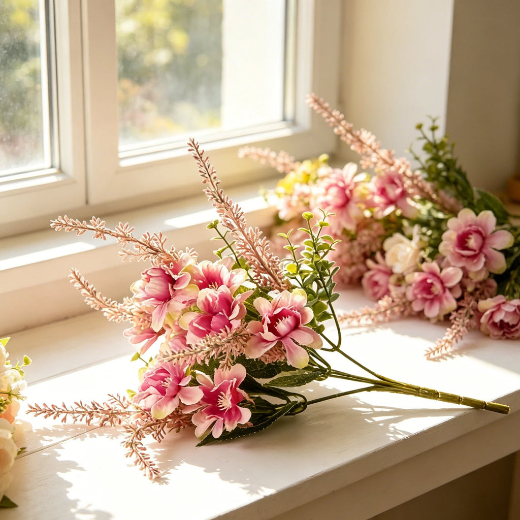 Artificial Silk Chrysanthemum Bouquet – Wedding & Home Decor Artificial Flower Bouquet Babs